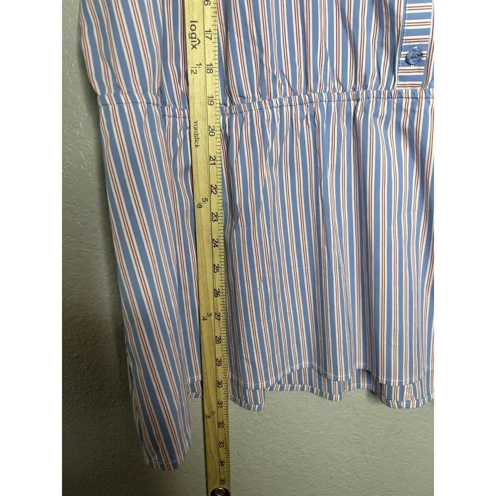 Lane Bryant Sleevless Top Stripes Blue Red Peplum Tank NWT Size‎ 24 - Picture 6 of 8